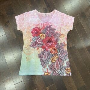 Y2K rhinestone tshirt